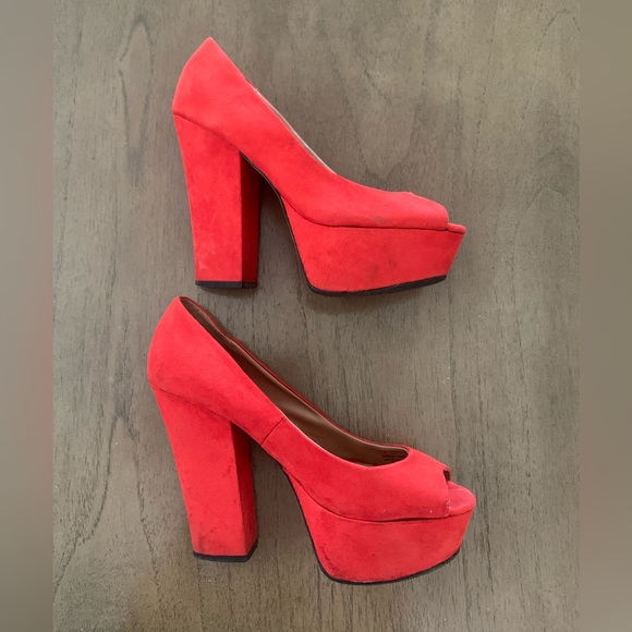ZARA Trafaluc Peep Toe Platform Pumps  👠 - Picture 2 of 8